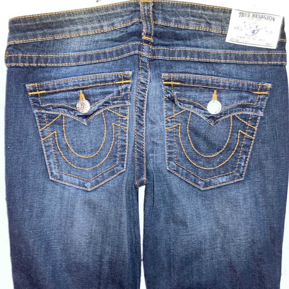 True Religion🧲 Skinny, Distressed, Mid-Rise Dark Wash 29x31.5 - Picture 11 of 15
